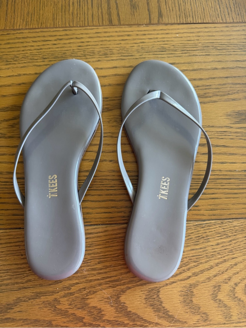 TKEES Thin Strap Thong Sandals in Gray